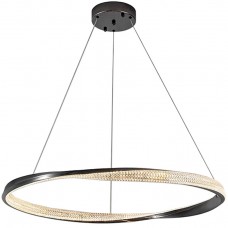 Φωτιστικό Κρεμαστό Φ100cm LED 63W 8800lm 230V Θερμό Φως σε Μαύρο ERICA